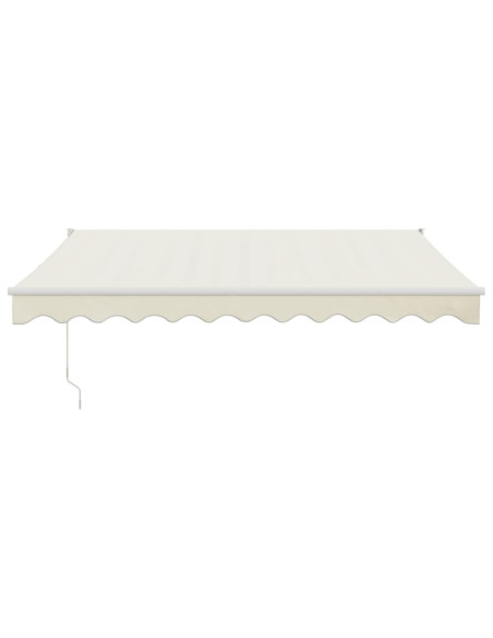 Tenda da Sole Retrattile Crema 3,5x2,5 m in Tessuto e Alluminio
