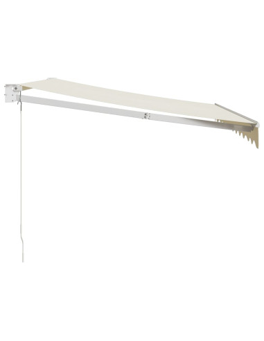 Tenda da Sole Retrattile Crema 3,5x2,5 m in Tessuto e Alluminio