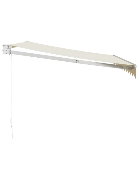 Tenda da Sole Retrattile Crema 3,5x2,5 m in Tessuto e Alluminio