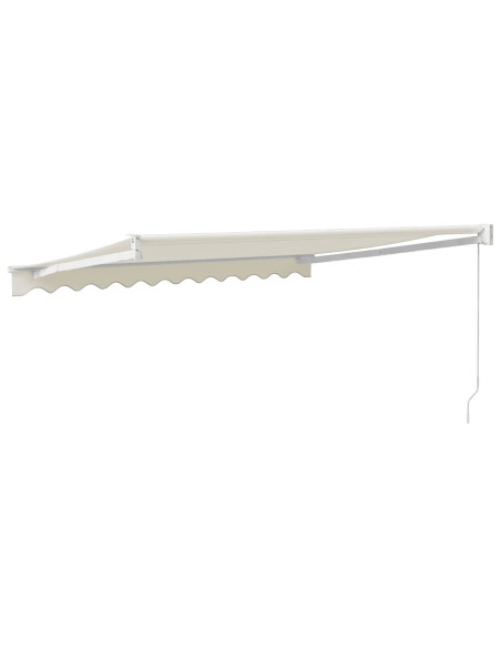 Tenda da Sole Retrattile Crema 3,5x2,5 m in Tessuto e Alluminio