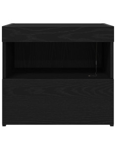 Armadio da Notte con cassetto 2 pcs Rovere Nero 50 x 40 x 45 cm 2