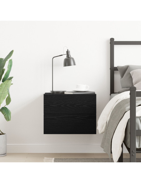 Armadio da Notte Rovere Nero 40 x 30 x 30 cm Legno multistrato