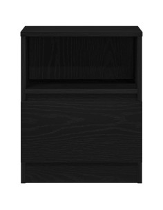 Armadio da Notte Rovere Nero 40 x 40 x 50 cm Legno multistrato 2