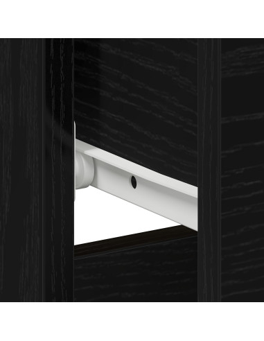 Armadio da Notte Rovere Nero 40 x 40 x 50 cm Legno multistrato