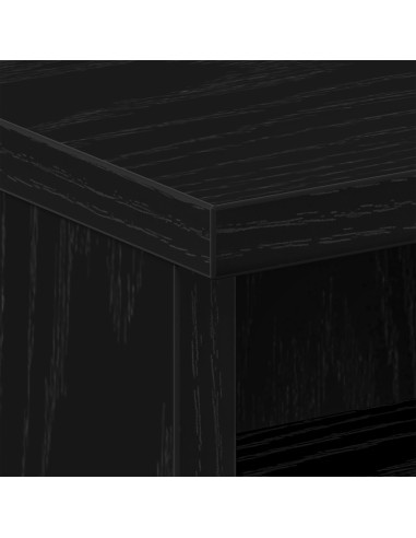 Armadio da Notte Rovere Nero 40 x 40 x 50 cm Legno multistrato