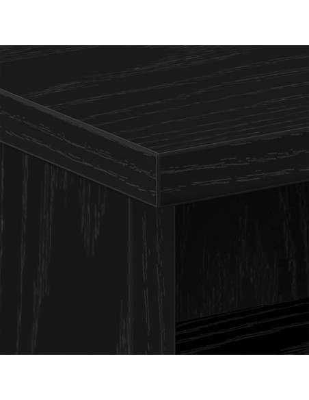 Comodino Nero Rovere 40x40x50 cm in Legno Ingegnerizzato