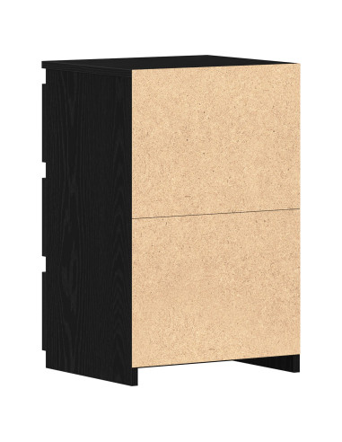 Armadio da Notte con cassetto Rovere Nero 40 x 35 x 62,5 cm