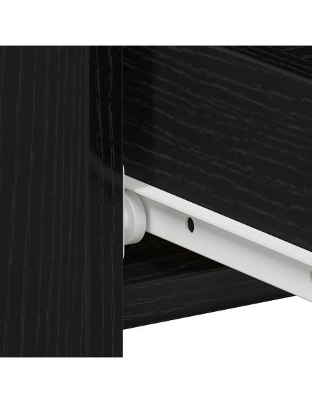Comodini 2 pz Nero Rovere 40x35x62,5 cm Legno ingegnerizzato