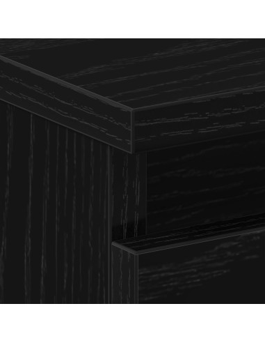 Armadio da Notte 2 pcs Rovere Nero 40 x 35 x 62,5 cm