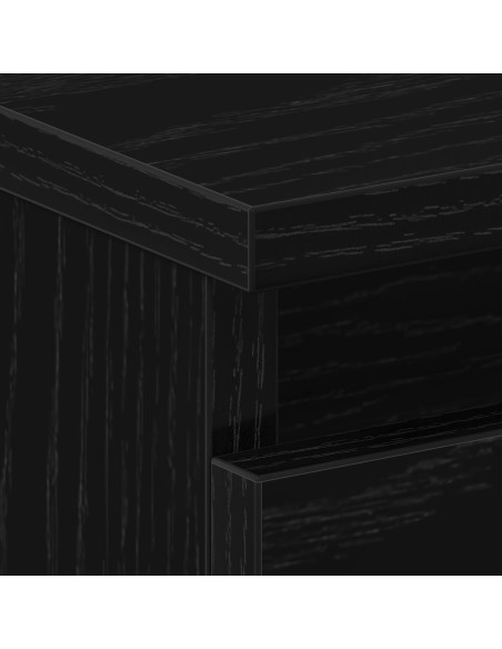 Comodini 2 pz Nero Rovere 40x35x62,5 cm Legno ingegnerizzato