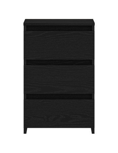 Armadio da Notte 2 pcs Rovere Nero 40 x 35 x 62,5 cm