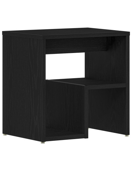 Comodino  Nero Rovere 40x30x40 cm in legno ingegnerizzato