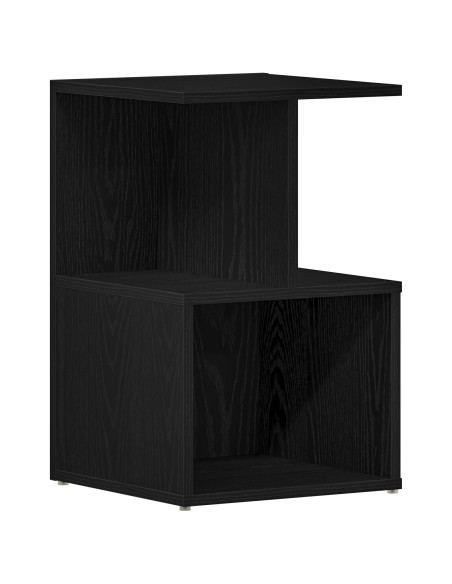 Comodini 2 pz Nero Rovere 35x35x55 cm Legno ingegnerizzato