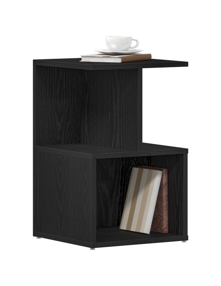 Comodini 2 pz Nero Rovere 35x35x55 cm Legno ingegnerizzato