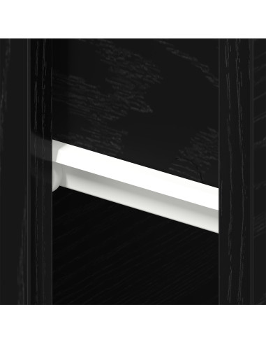 Armadio da Notte Rovere Nero 46 x 30 x 30 cm Legno multistrato