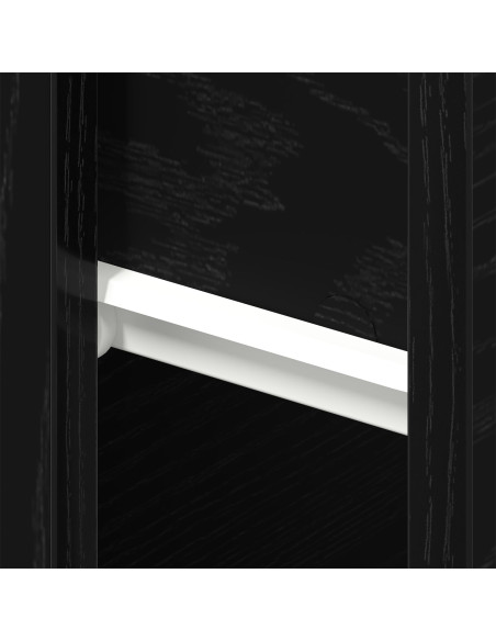 Armadio da Notte Rovere Nero 46 x 30 x 30 cm Legno multistrato