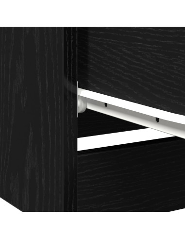 Armadio da Notte Rovere Nero 40 x 65 x 65 cm Legno multistrato