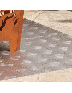 Gradini per Scale Quadrato 4 pcs Argento 50 x 50 cm Alluminio 2