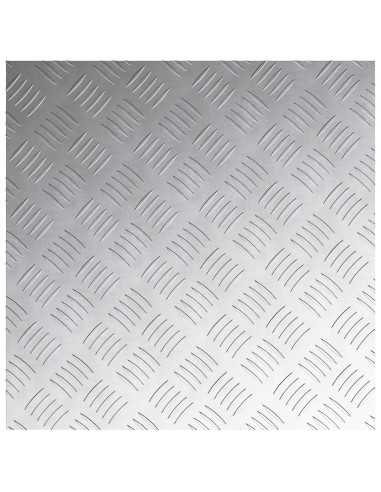 Gradini per Scale Quadrato 4 pcs Argento 50 x 50 cm Alluminio