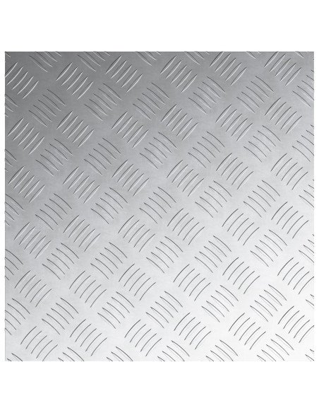 Gradini per Scale Quadrato 4 pcs Argento 50 x 50 cm Alluminio