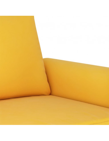 Divano a 2 Posti giallo 120 cm in Velluto
