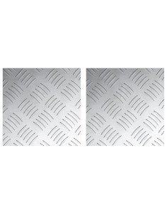 Gradini per Scale Quadrato 2 pcs Argento 20 x 20 cm Alluminio 2