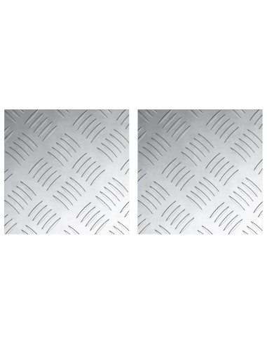 Gradini per Scale Quadrato 2 pcs Argento 20 x 20 cm Alluminio