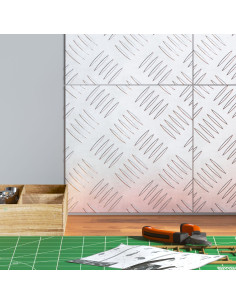 Gradini per Scale Quadrato 4 pcs Argento 20 x 20 cm Alluminio 2