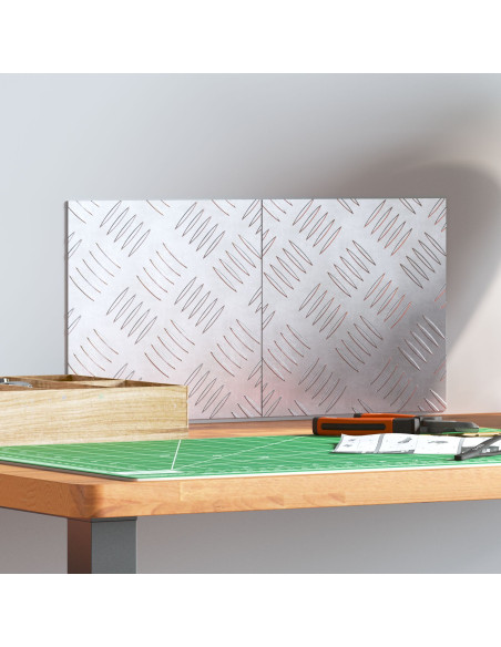 Piastre Checker in Alluminio 2 pz Antiscivolo 20x20 cm
