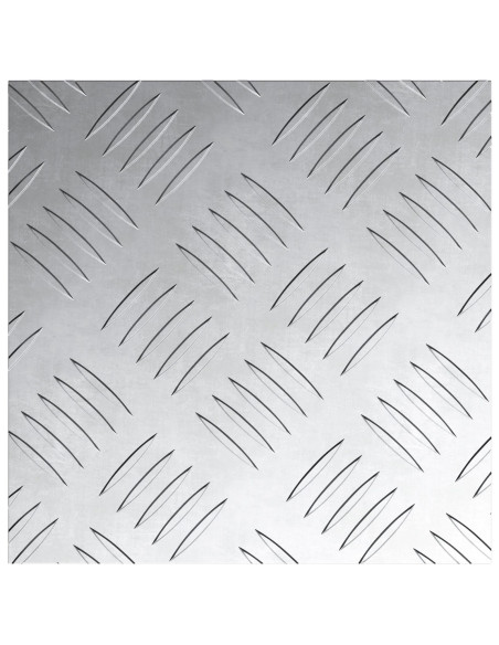 Gradini per Scale Quadrato 2 pcs Argento 20 x 20 cm Alluminio