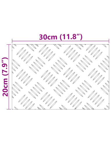 Gradini per Scale 2 pcs Argento 30 x 20 cm Alluminio