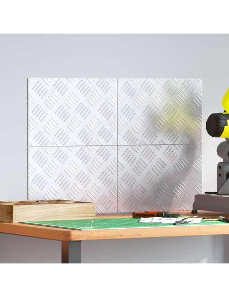 Gradini per Scale 4 pcs Argento 30 x 20 cm Alluminio