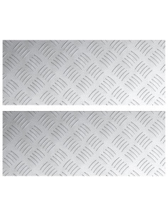Gradini per Scale 2 pcs Argento 50 x 20 cm Alluminio 2
