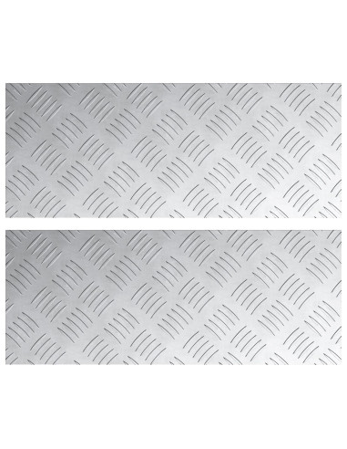 Gradini per Scale 2 pcs Argento 50 x 20 cm Alluminio