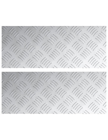 Gradini per Scale 2 pcs Argento 50 x 20 cm Alluminio