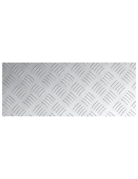 Piastre di Alluminio a Scacchiera 2 pz Antiscivolo 50x20 cm