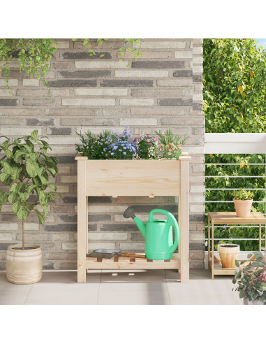 Vaso da giardino con lo scaffale Beige 71 x 37 x 76,5 cm