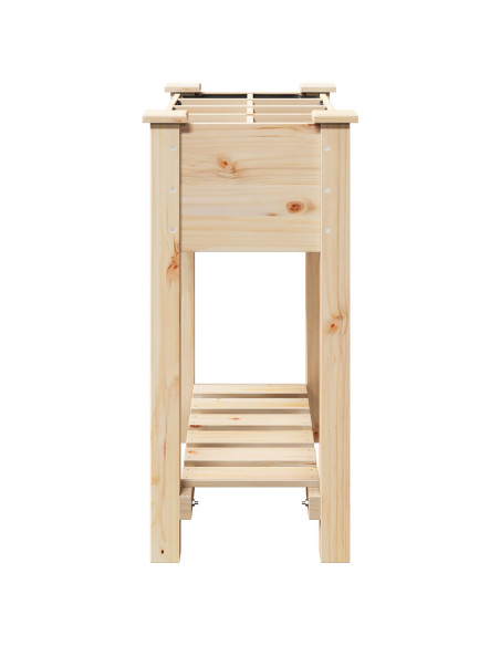 Fioriera per Giardino con Griglie 71x37x76 cm in Legno Massello di Pino