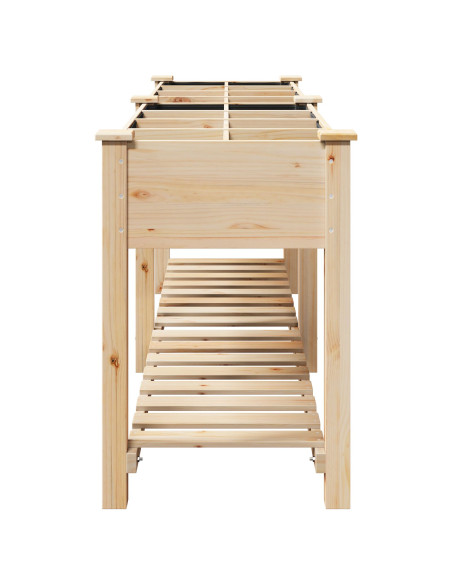Fioriera da Giardino con Griglie 115x59x76 cm in Legno Massello di Abete