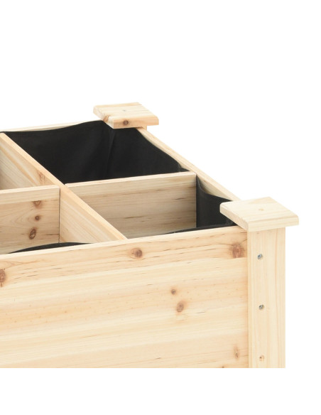 Fioriera da Giardino con Griglie 115x59x76 cm in Legno Massello di Abete
