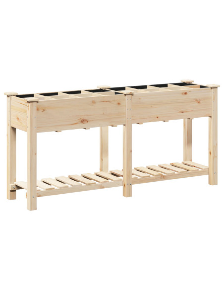 Piantana da Giardino  con Griglie 161x43x76 cm in Legno Massello di Abete