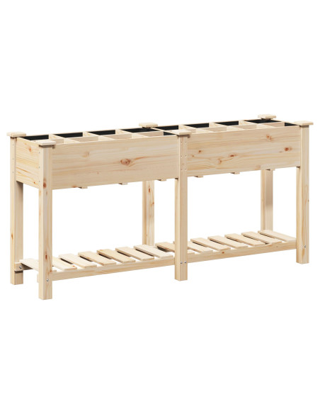 Piantana da Giardino  con Griglie 161x43x76 cm in Legno Massello di Abete