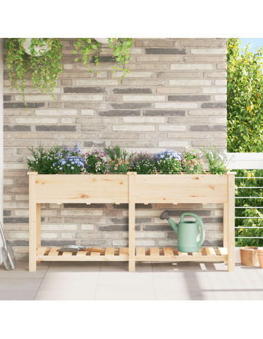 Vaso da giardino con lo scaffale Beige 161,5 x 45 x 76,5 cm