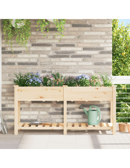 Vaso da giardino con lo scaffale Beige 161,5 x 45 x 76,5 cm