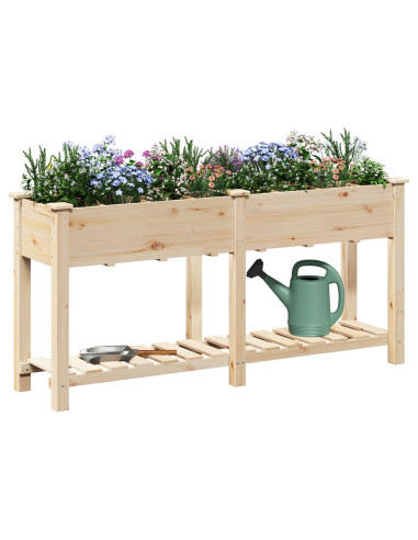 Vaso da giardino con lo scaffale Beige 161,5 x 45 x 76,5 cm