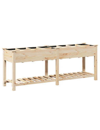 Vaso da giardino con lo scaffale Beige 203,5 x 53 x 76,5 cm