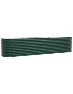 Letto Rialzato Verde 400 x 80 x 81 cm Acciaio 2