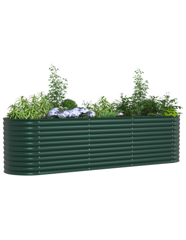 Letto Rialzato Verde 320 x 80 x 81 cm Acciaio