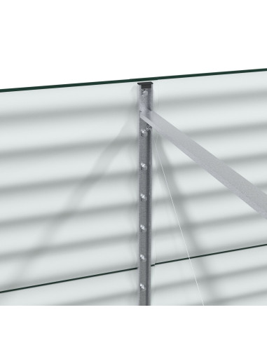 Letto Rialzato Verde 240 x 80 x 81 cm Acciaio