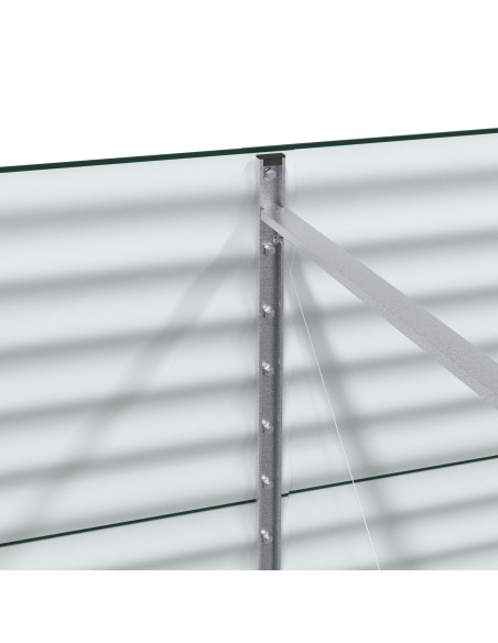 Letto Rialzato Verde 240 x 80 x 81 cm Acciaio